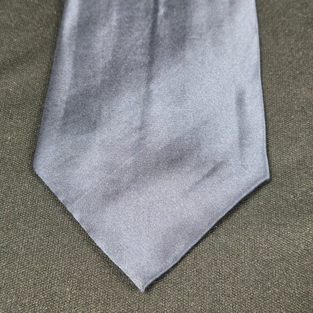 GIORGIO BISSONI Men's Navy Blue 100% Silk Solid Necktie